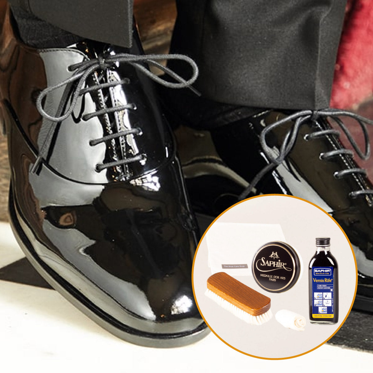 Saphir Mdaille d'Or care set for patent leather Saphir Mdaille d'Or care set for patent leather
