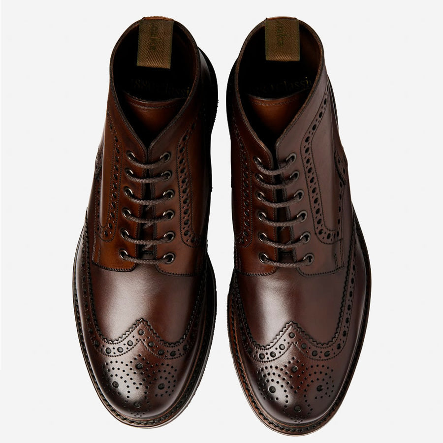 Loake Bedale Wingtip Brogue boot - dark brown