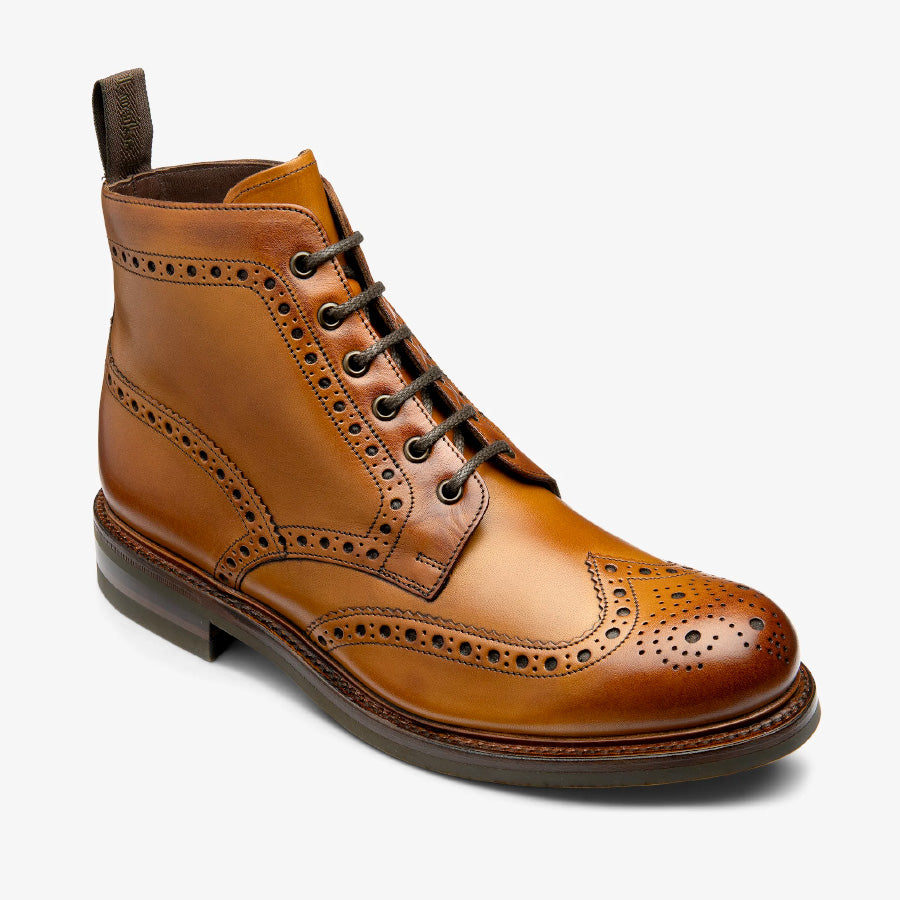 Loake Bedale Wingtip Brogue boot - tan