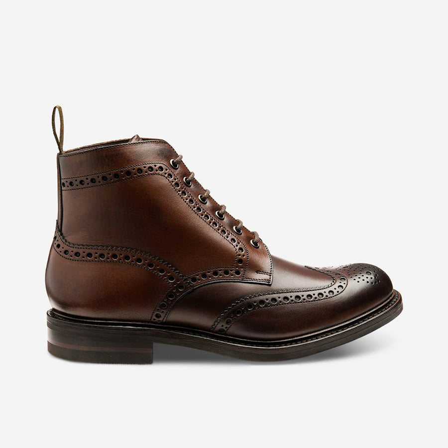 Loake Bedale Wingtip Brogue boot - dark brown
