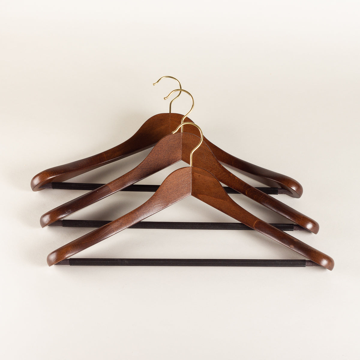 Suit and jacket hanger beechwood brown varnish