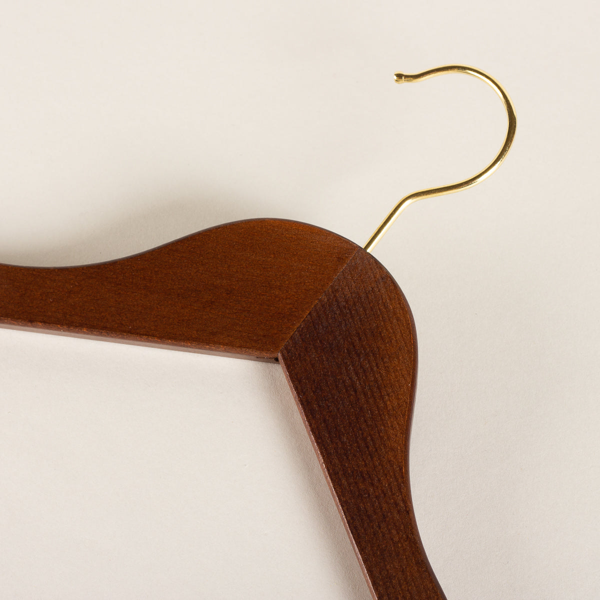 Beechwood shirt hangers brown varnish
