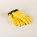HESTRA Deerskin Primaloft Rib leather gloves - natural yellow