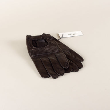 HESTRA Steve leather driving gloves - black