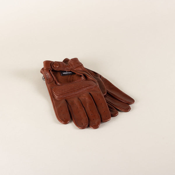 HESTRA Steve leather driving gloves chestnut