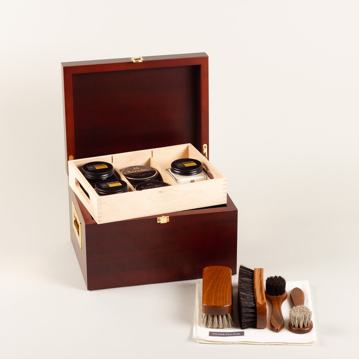 Saphir Médaille d'Or Shoe care valet Saphir Deluxe - cherrywood